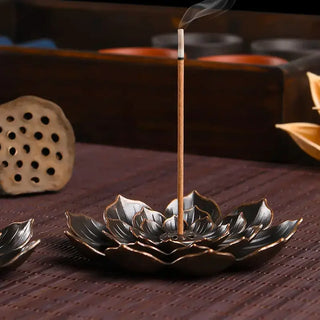 Lotus Shaped Incense Burner, Incense Holder - Large