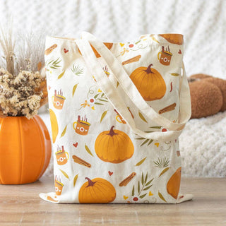 Autumn Days Print Polycotton Tote Bag 