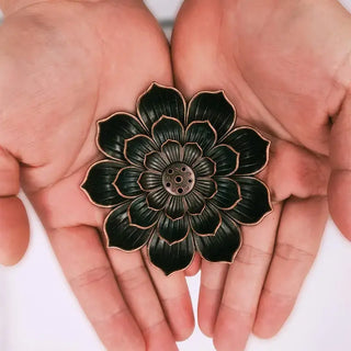 Lotus Shaped Incense Burner, Incense Holder - Large