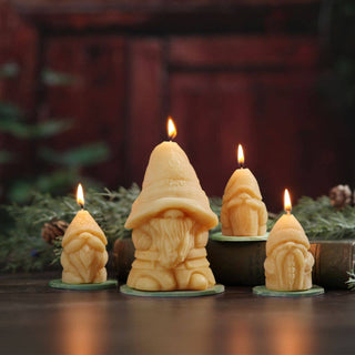 Holiday Gnome Candle – Large – 100% Pure Beeswax