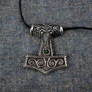 Skane Thor's Hammer Replica Viking Age Pendant - Green 