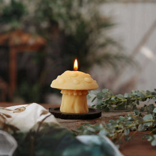 Mushroom Candles – 100% Pure Beeswax – 3 Styles 