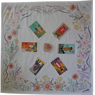 Kitchen Witch Herbology, Smoke Cleansing, Altar-Tarot Cloth