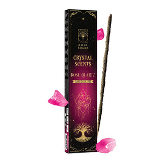 Rose Quartz Crystal Scents Incense Sticks Smudge Kit 