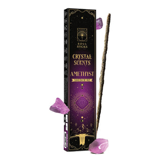 Amethyst Crystal Scents Incense Sticks Smudge Kit 