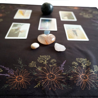 Kitchen Witch Herbology, Smoke Cleansing, Altar-Tarot Cloth