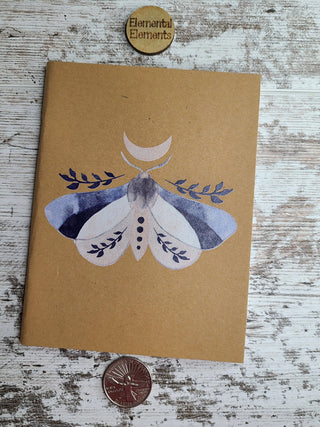 Watercolor Moon Moth Journal 