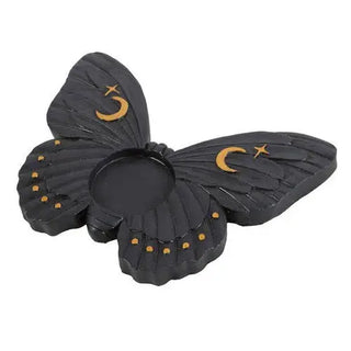 Black Moth Tealight Candle Holder 