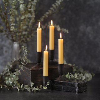 Small Taper Candles – 100% Pure Beeswax – 5” Hand-Dipped