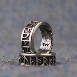 Adjustable Viking Rune Ring 