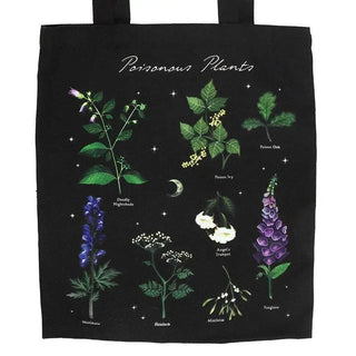 Poisonous Plants Gothic Botanical Polycotton Tote Bag 