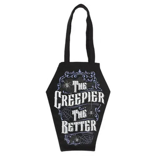 The Creepier the Better Coffin Shaped Tote Bag 