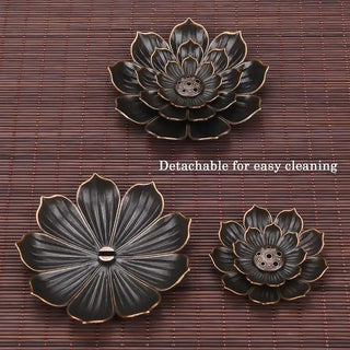 Lotus Shaped Incense Burner, Incense Holder - Large