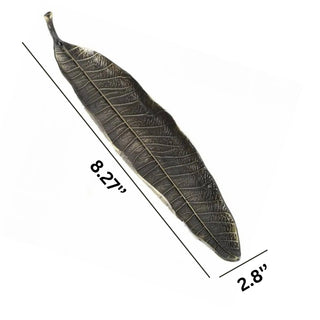 Antique Bronze Leaf Incense Holder, Decor, Meditation, Yoga 