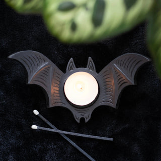 Gothic Bat Tealight Candle Holder 
