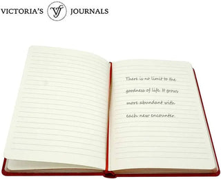 Victoria's Journals Antique Style Diary Vegan Leather (Red) 
