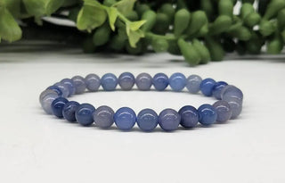 Blue Aventurine Stretchable Gemstone Bracelet  6mm Beads 