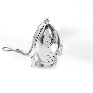 Rocket-Shaped Stainless Steel Loose-Leaf Tea Infuser Silver 
