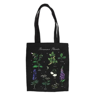 Poisonous Plants Gothic Botanical Polycotton Tote Bag 