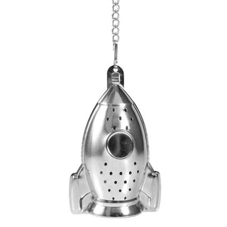 Rocket-Shaped Stainless Steel Loose-Leaf Tea Infuser Silver 