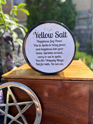Yellow Witches Salt -Bring Joy, Peace and Happy Home
