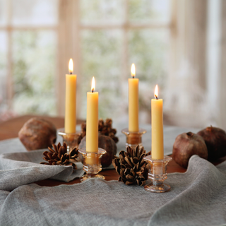 Small Taper Candles – 100% Pure Beeswax – 5” Hand-Dipped