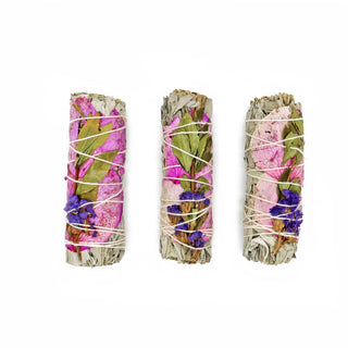 'Meadow Fresh' Floral White Sage Smudge Stick (4 in.) 