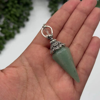 Double Cap Pendulums with Silver Plated Chain 