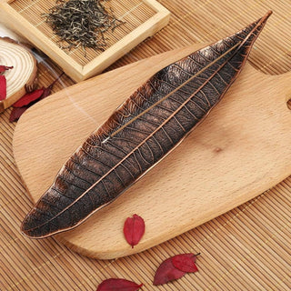 Bronze Leaf Incense Holder, Home Decor, Meditation, Yoga 