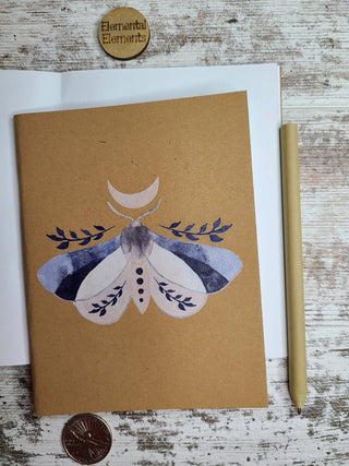 Watercolor Moon Moth Journal 