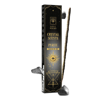 Pyrite Crystal Scents Incense Sticks Smudge Kit 