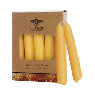 Small Taper Candles – 100% Pure Beeswax – 5” Hand-Dipped