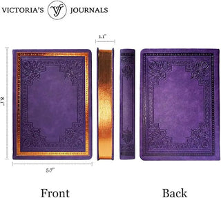 Victoria's Journals Antique Style Diary Hard Cover (Purple) 