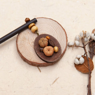Wooden Autumn Hair Stick