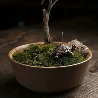 Turtle Mini Incense Holder Bronze/Copper Unique Piece 