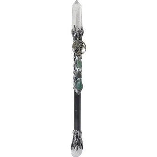 Altar Wand - Clear Quartz with Silver Tree of Life