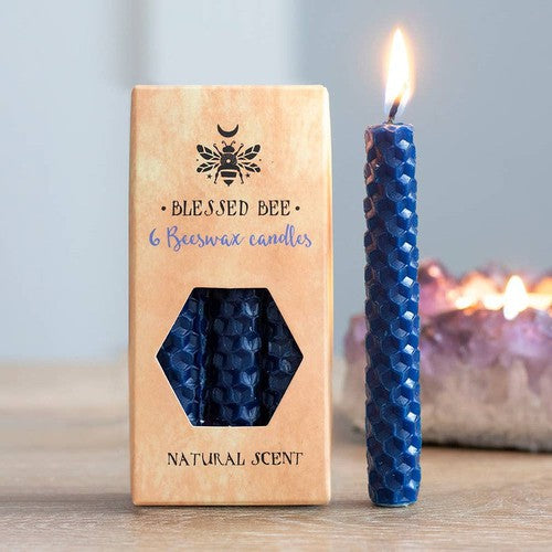 Blue Beeswax Spell Candles