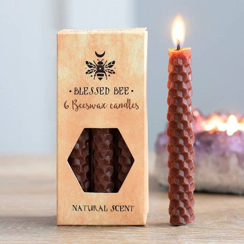 Brown Beeswax Spell Candles