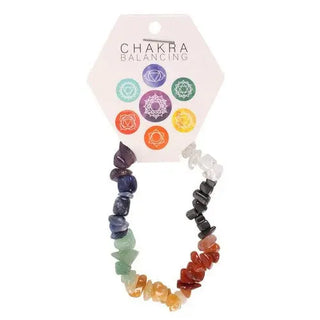 Chakra Balancing Crystal Chip Bracelet