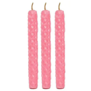 Pink Beeswax Spell Candles