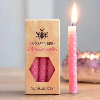 Pink Beeswax Spell Candles