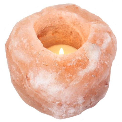 Pink Himalayan Salt Candle Holder