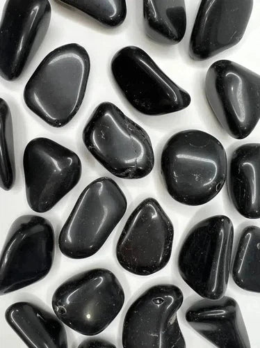 Polished Black Tourmaline Tumbled Stone