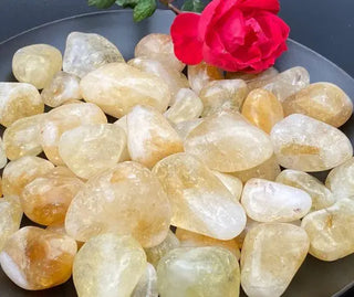 Polished Natural Citrine Tumbled Stone