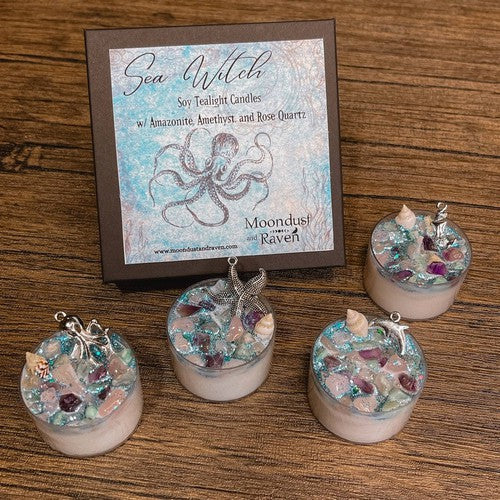Sea Witch Tealight Crystal Candles