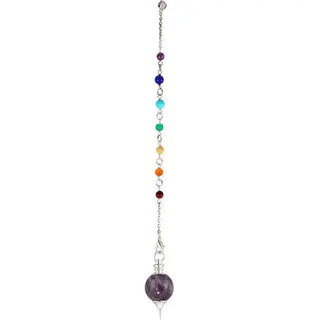 Sephoroton Pendulum - Amethyst with Chakra Chain