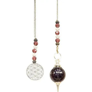 Sephoroton Pendulum - Amethyst with Flower of Life