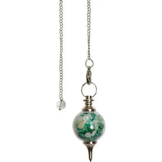 Sephoroton Pendulum- Glass Amazonite & White Agate