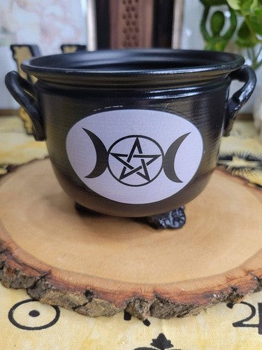 Triple Moon Pentagram Cauldron