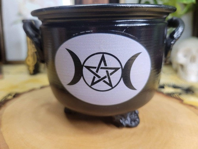 Triple Moon Pentagram Cauldron